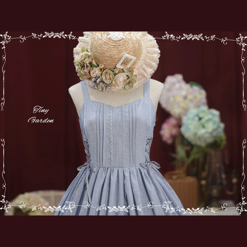 Garden Dance 2.0 - Elegant Lolita JSK Dress, Side Lace-Up - Image 13