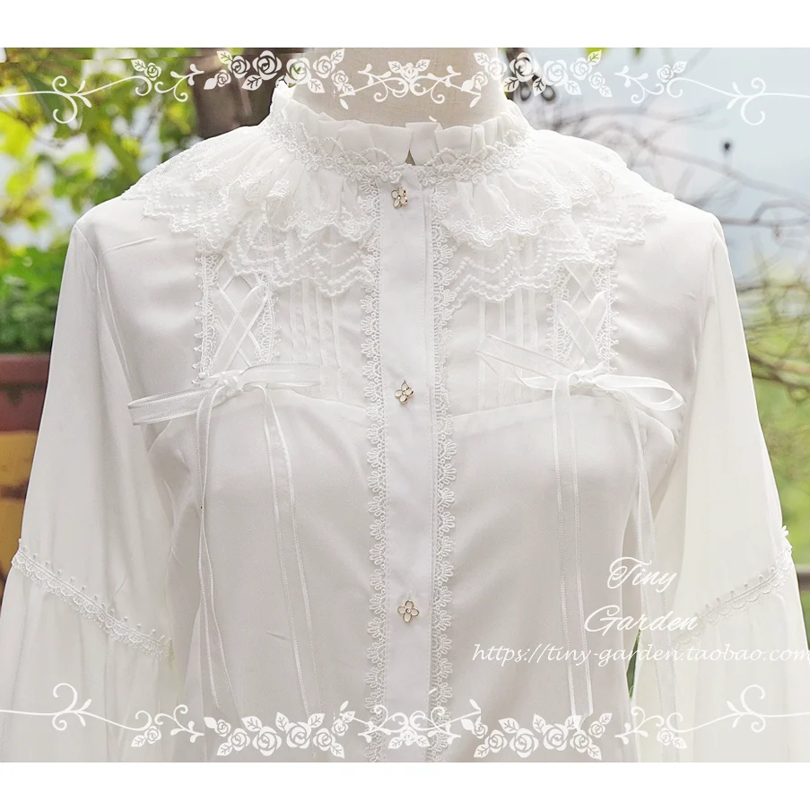 Honeycomb Sugar - Classical Lolita Shirt Chiffon Blouse - Image 10