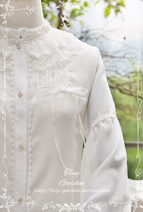 Honeycomb Sugar - Classical Lolita Shirt Chiffon Blouse - Image 12