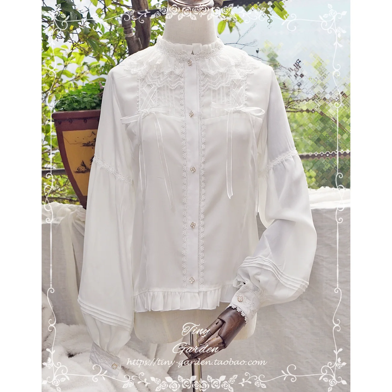 Honeycomb Sugar - Classical Lolita Shirt Chiffon Blouse - Image 2