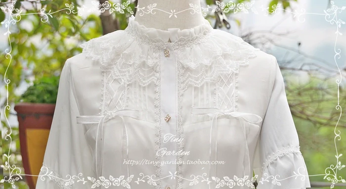 Honeycomb Sugar - Classical Lolita Shirt Chiffon Blouse - Image 8