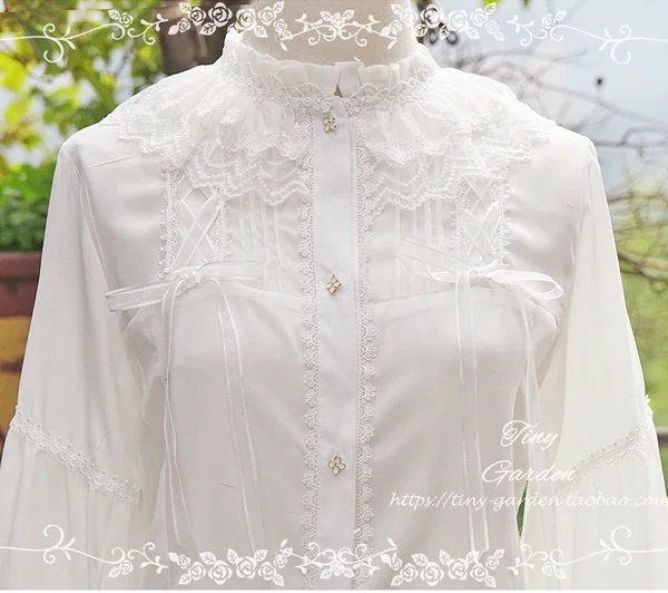 Honeycomb Sugar - Classical Lolita Shirt Chiffon Blouse - Image 9