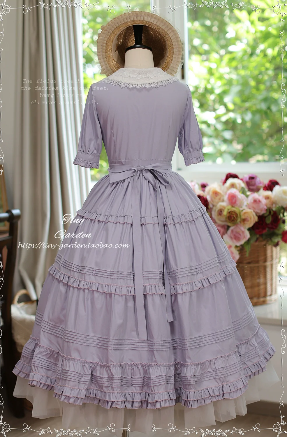 Lacey 2.0 - Classic Lolita OP Lace Collar Open Front Dress - Image 10