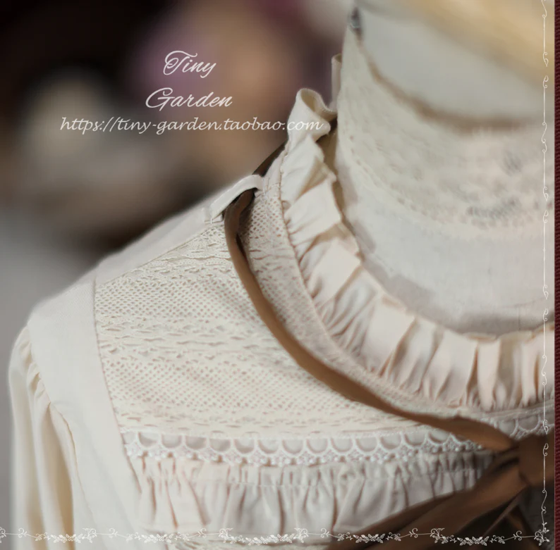 Memories - Cotton Lolita Lace Bow Tie Girls Blouse - Image 11