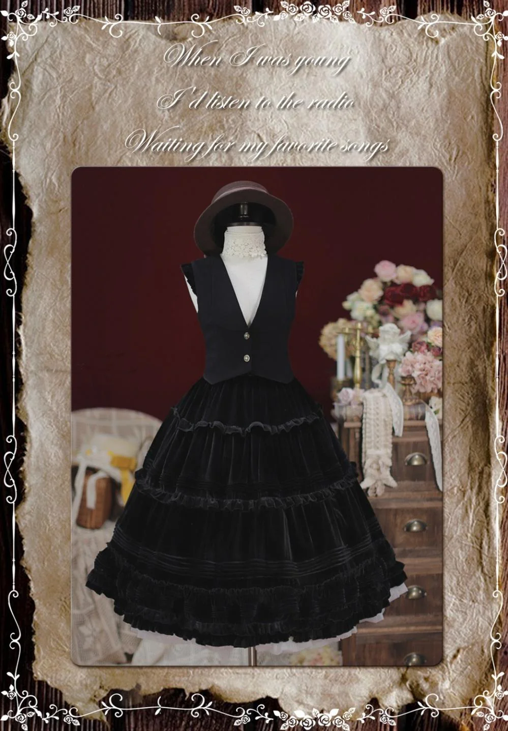 Old Love Songs - Lolita Elegant Vintage SK and Waistcoat - Image 14