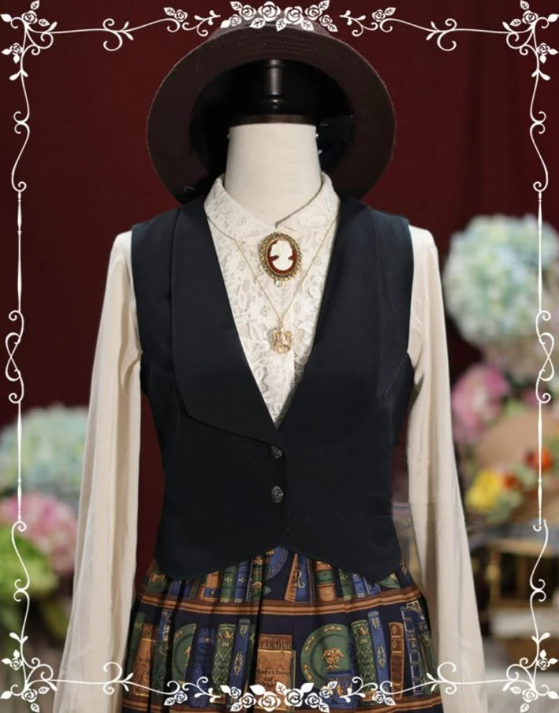 Old Love Songs - Lolita Elegant Vintage SK and Waistcoat - Image 40