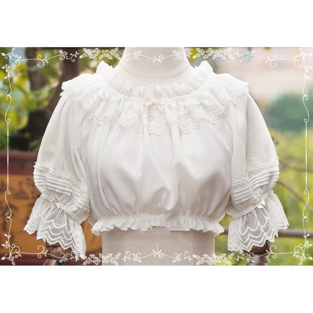 Retro Summer Chiffon Lolita Shirt - Image 3