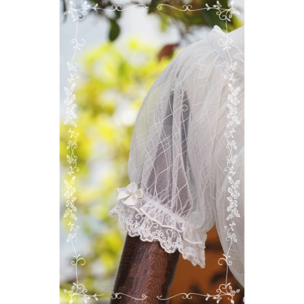 Summer Refreshment - Elegant Lolita Summer Lace A-line Neckline Blouse - Image 6