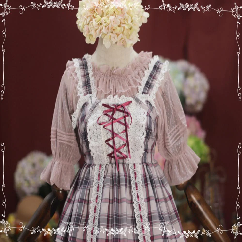 Sweet Dots Retro Lolita Summer Blouse - Image 2