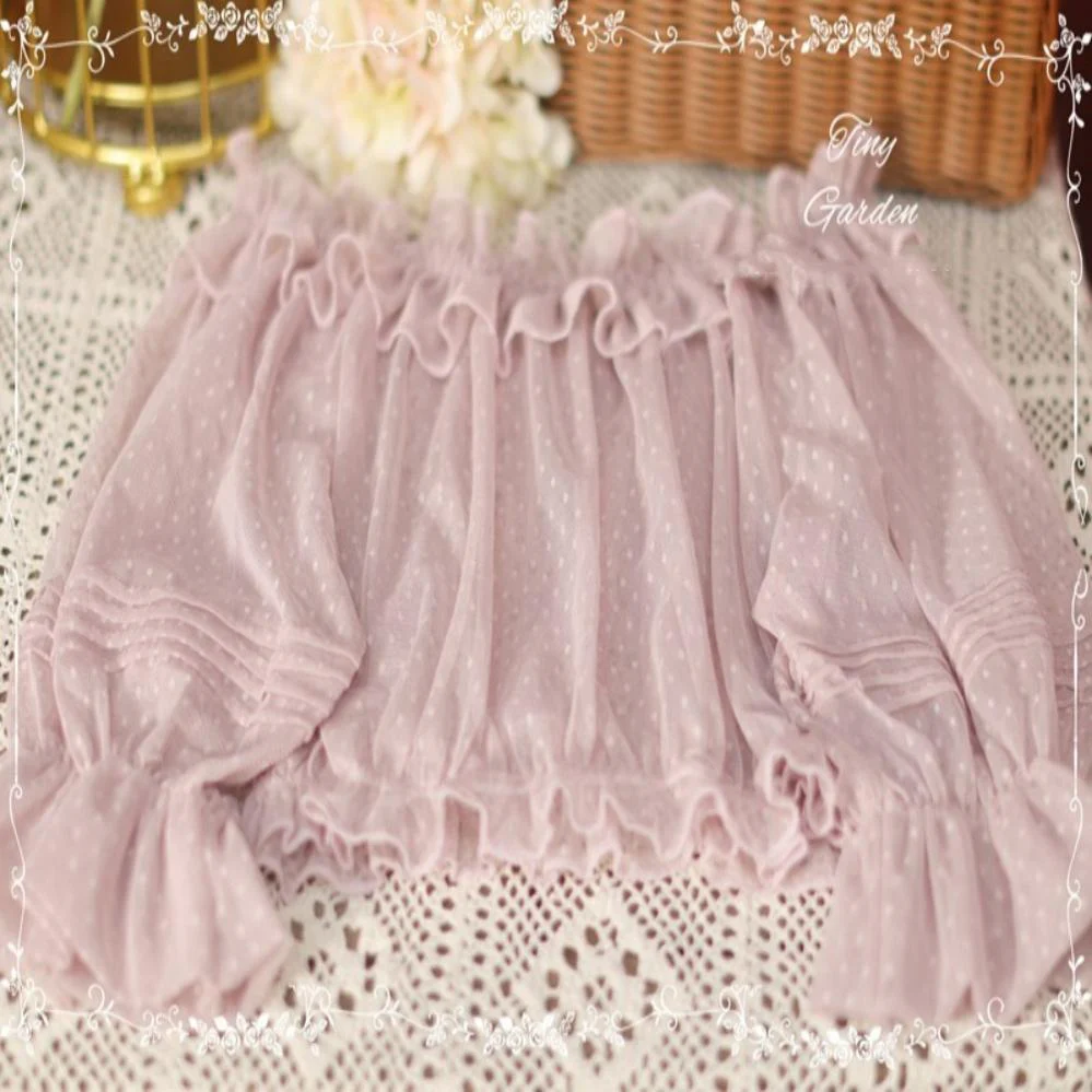 Sweet Dots Retro Lolita Summer Blouse - Image 8