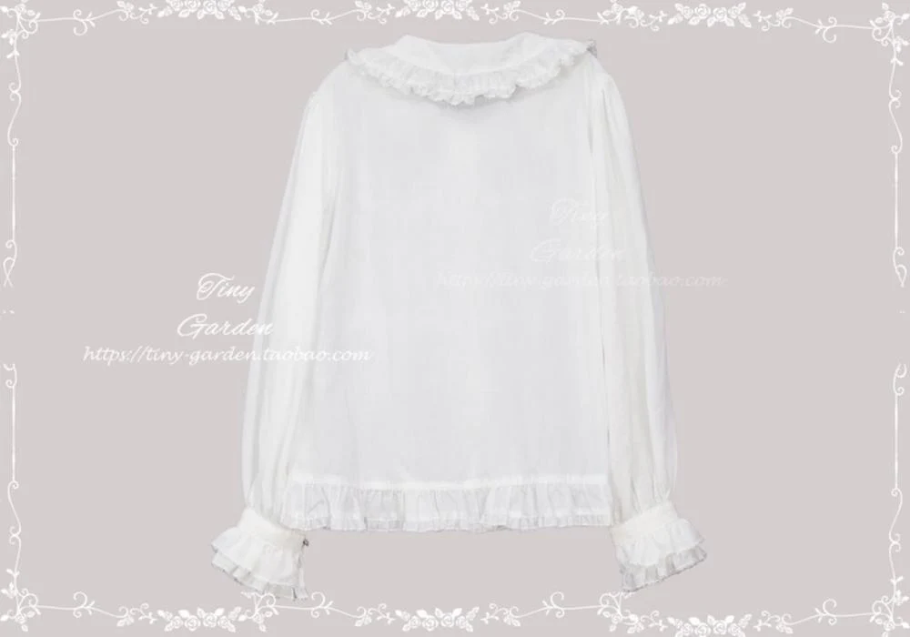 Swallowtail Butterfly - Elegant Lolita Bow Tie Blouse - Image 4