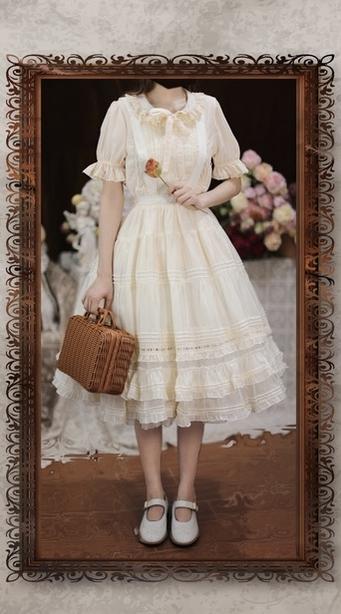 Swallowtail Butterfly - Elegant Lolita Bow Tie Blouse - Image 8