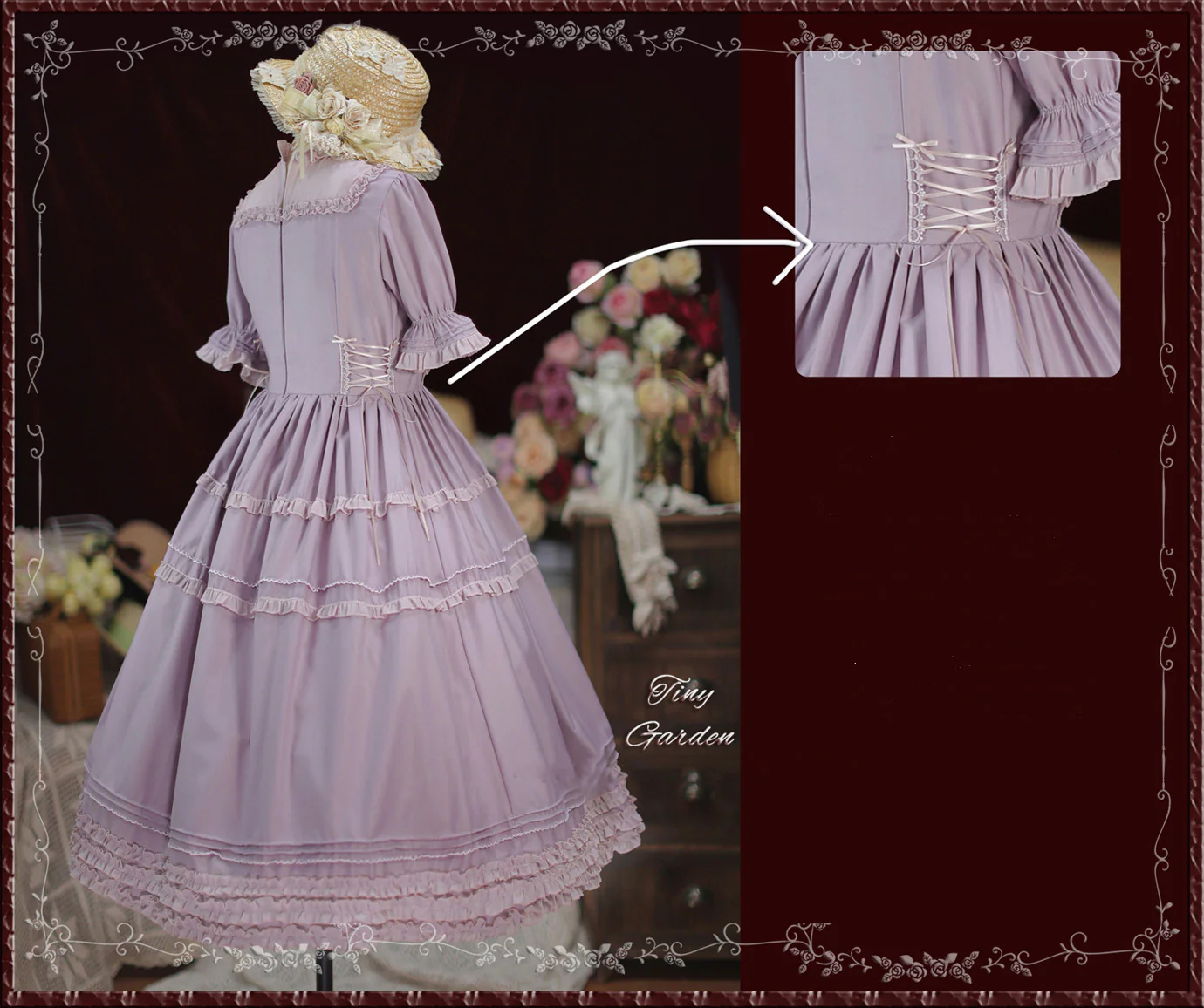 Vintage Ball - French Elegance Pin Tucks Lolita OP Dress - Image 8