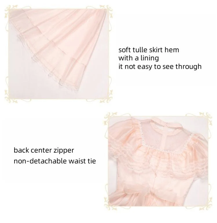 With PUJI - Morning Mist Estate - Twins Classic Lolita OP Dress, Edward Collar - Image 21