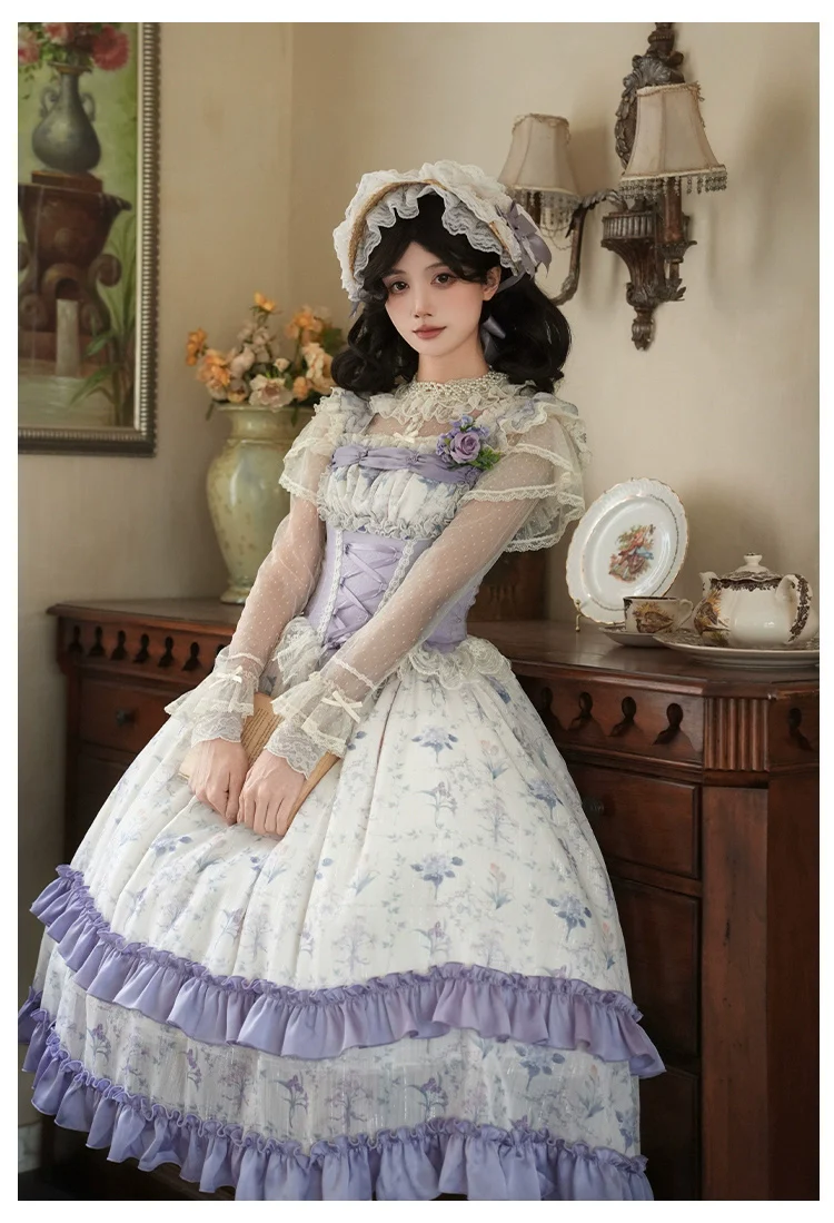 With PUJI - Iris Secret - Twins Lolita Summer Dress, Empire OP, Bodice JSK - Image 16