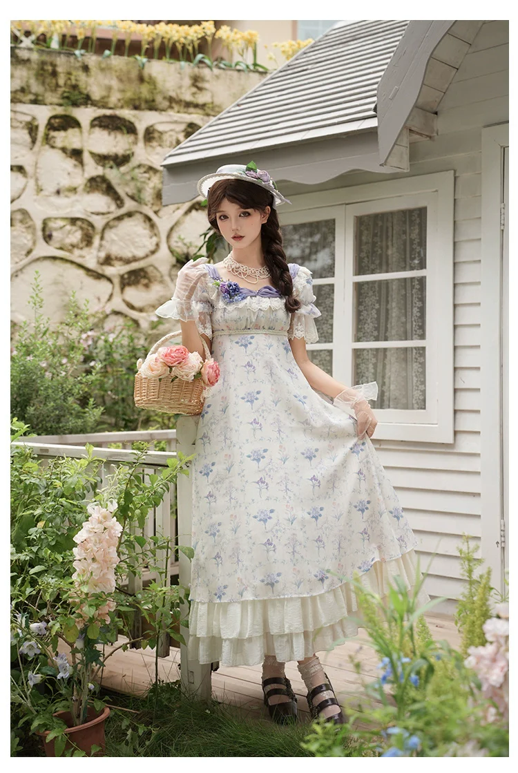 With PUJI - Iris Secret - Twins Lolita Summer Dress, Empire OP, Bodice JSK - Image 18