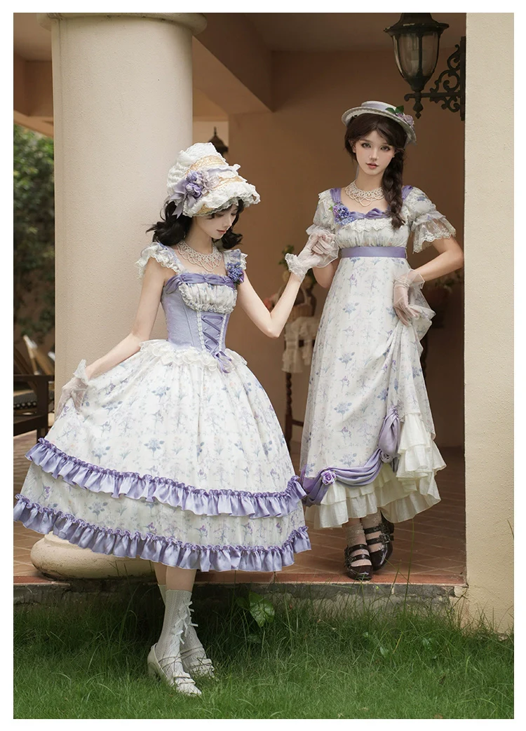With PUJI - Iris Secret - Twins Lolita Summer Dress, Empire OP, Bodice JSK - Image 2