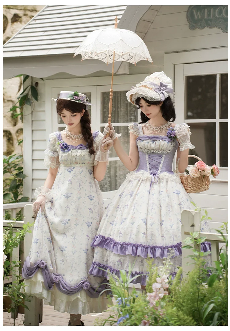 With PUJI - Iris Secret - Twins Lolita Summer Dress, Empire OP, Bodice JSK - Image 4