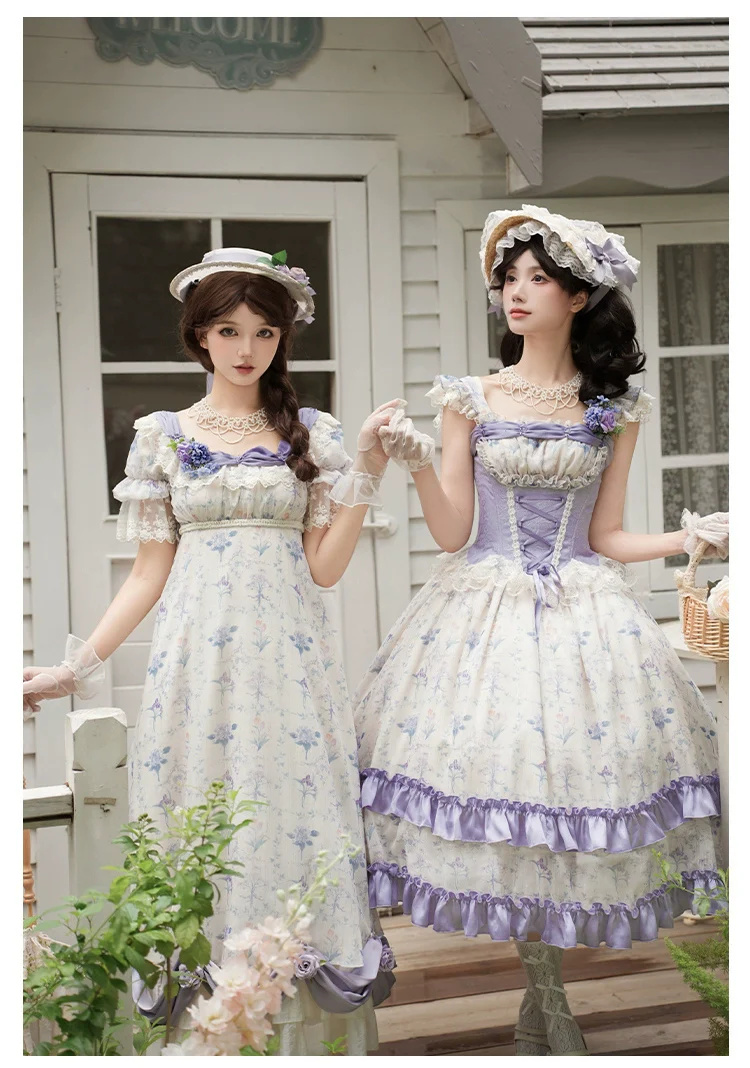 With PUJI - Iris Secret - Twins Lolita Summer Dress, Empire OP, Bodice JSK - Image 5