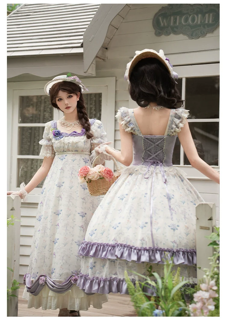 With PUJI - Iris Secret - Twins Lolita Summer Dress, Empire OP, Bodice JSK - Image 7