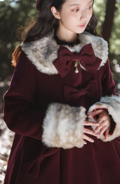 Casual Lolita Winter Wool Down Coat Multicolors - Image 25