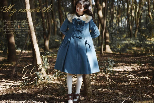 Casual Lolita Winter Wool Down Coat Multicolors - Image 32