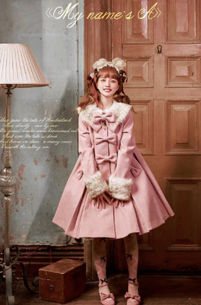 Casual Lolita Winter Wool Down Coat Multicolors - Image 33