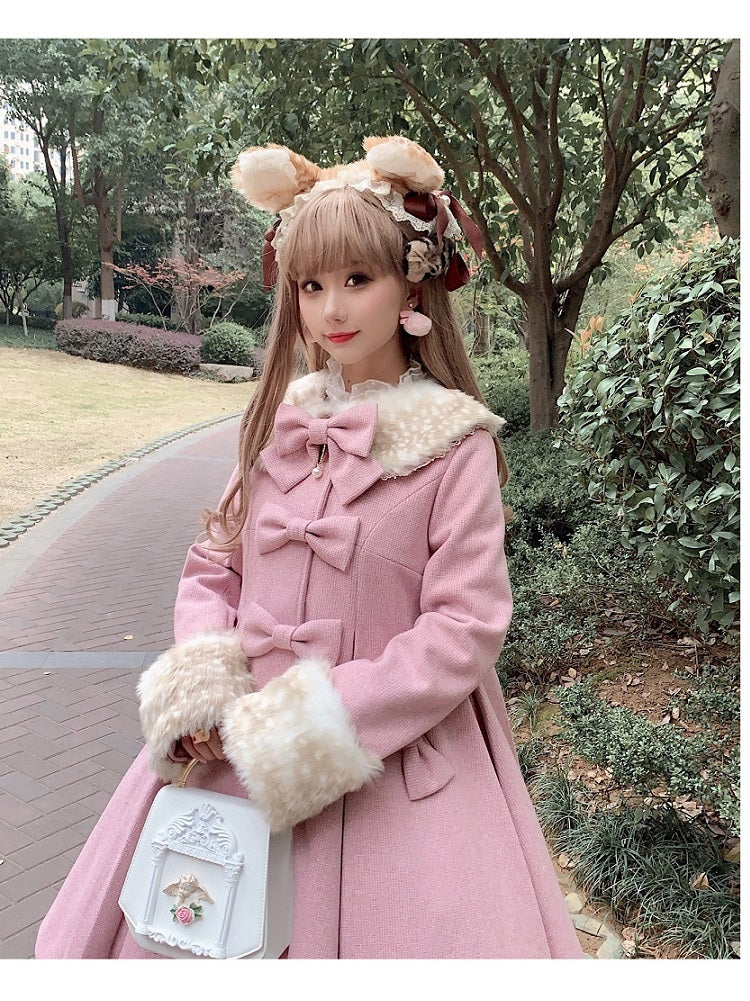 Casual Lolita Winter Wool Down Coat Multicolors - Image 5