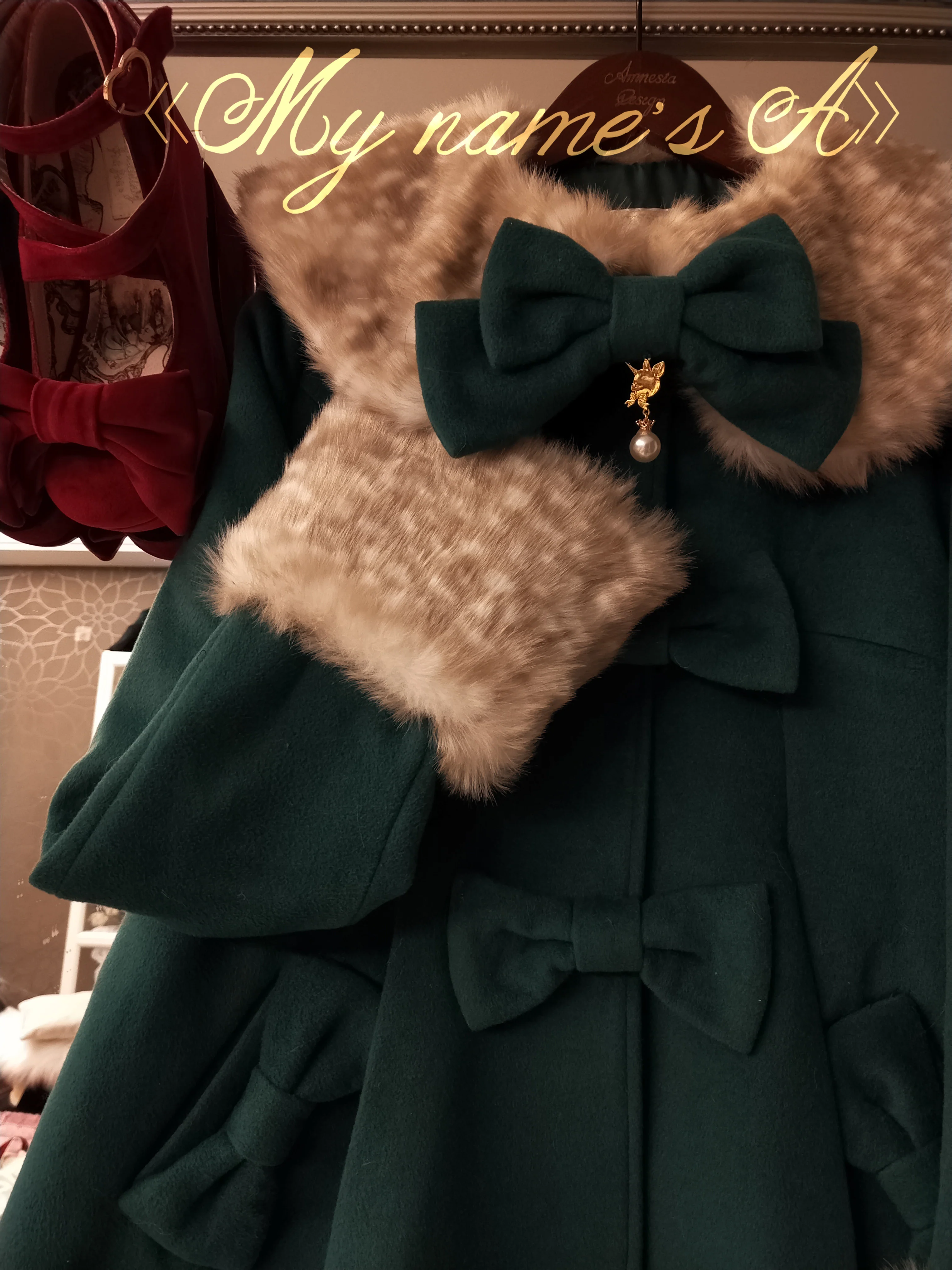 Casual Lolita Winter Wool Down Coat Multicolors - Image 7