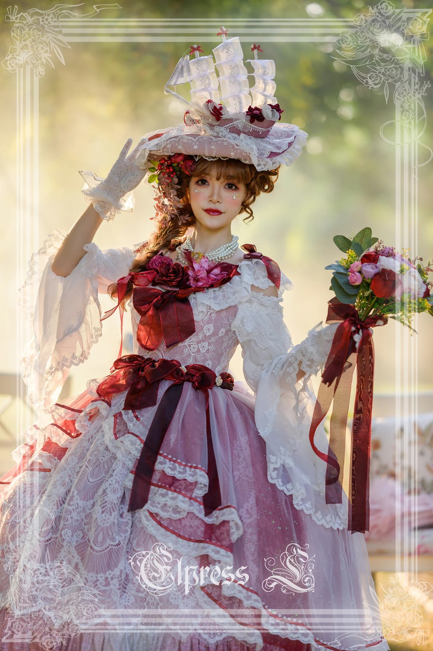 Universal Black White Chiffon Lolita Blouse - Image 13