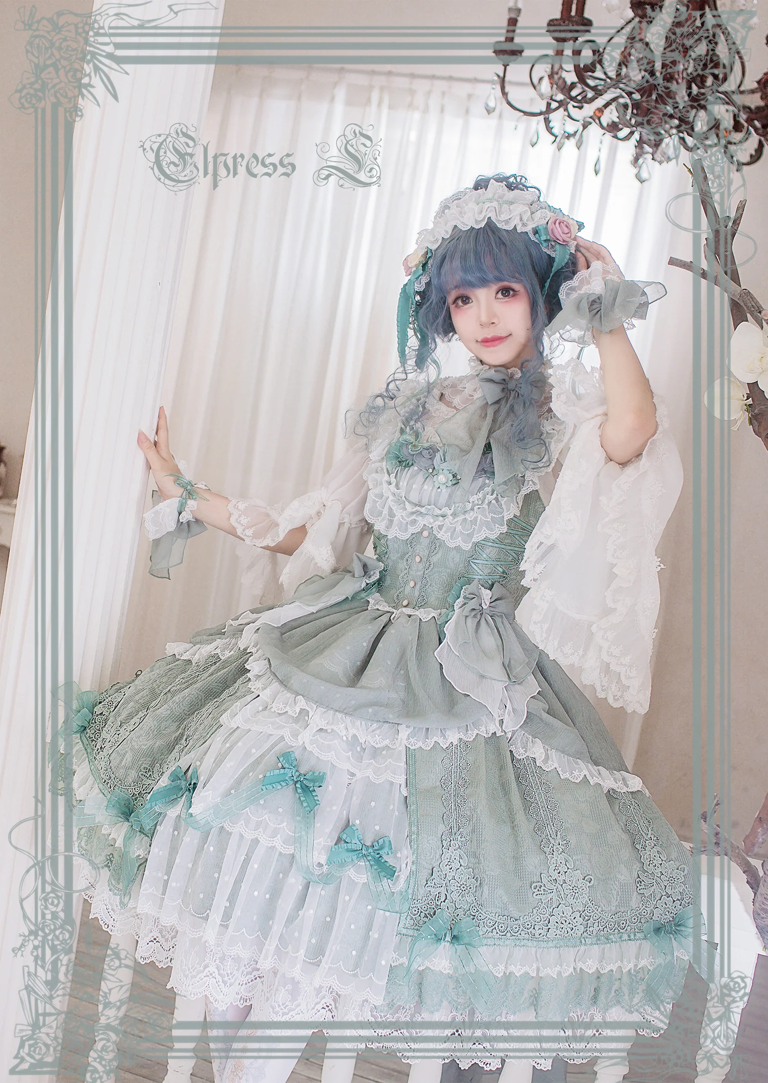 Universal Black White Chiffon Lolita Blouse - Image 15