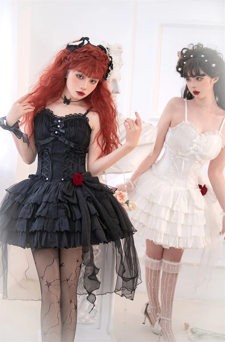 Little Rose - Summer Casual Lolita Fashion Dress Sexy JSK - Image 13