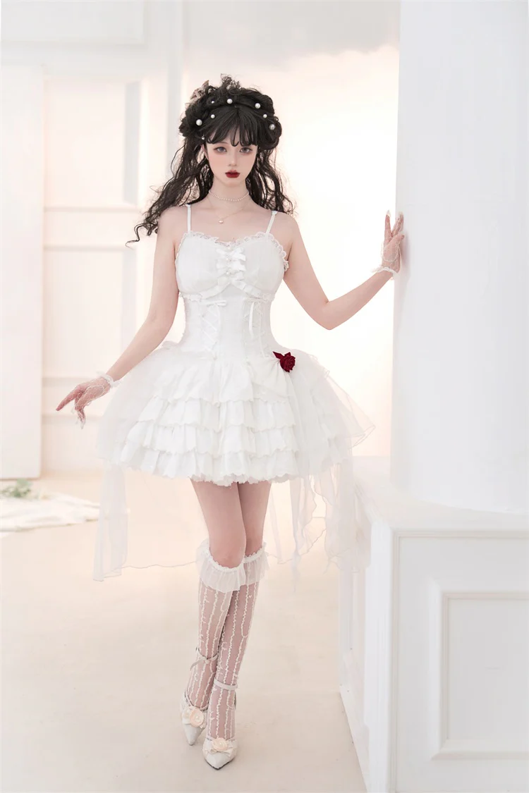 Little Rose - Summer Casual Lolita Fashion Dress Sexy JSK - Image 15