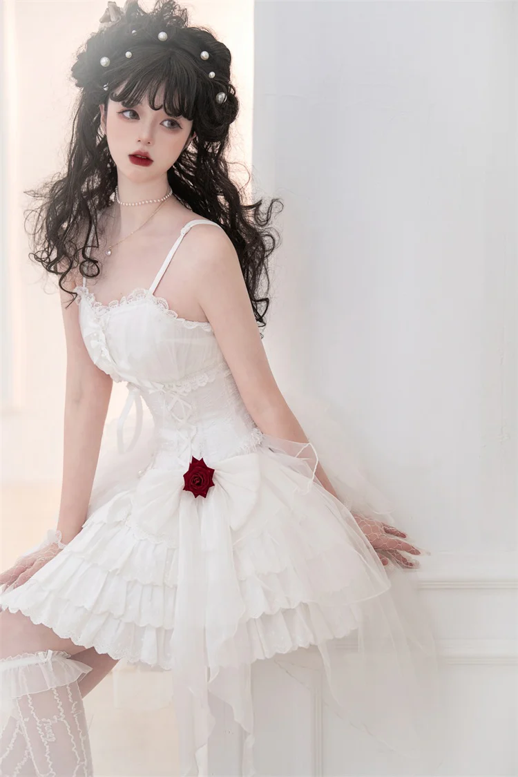 Little Rose - Summer Casual Lolita Fashion Dress Sexy JSK - Image 16