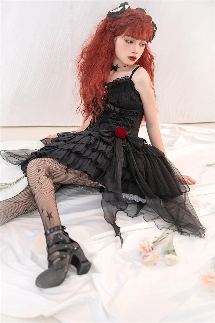 Little Rose - Summer Casual Lolita Fashion Dress Sexy JSK - Image 25
