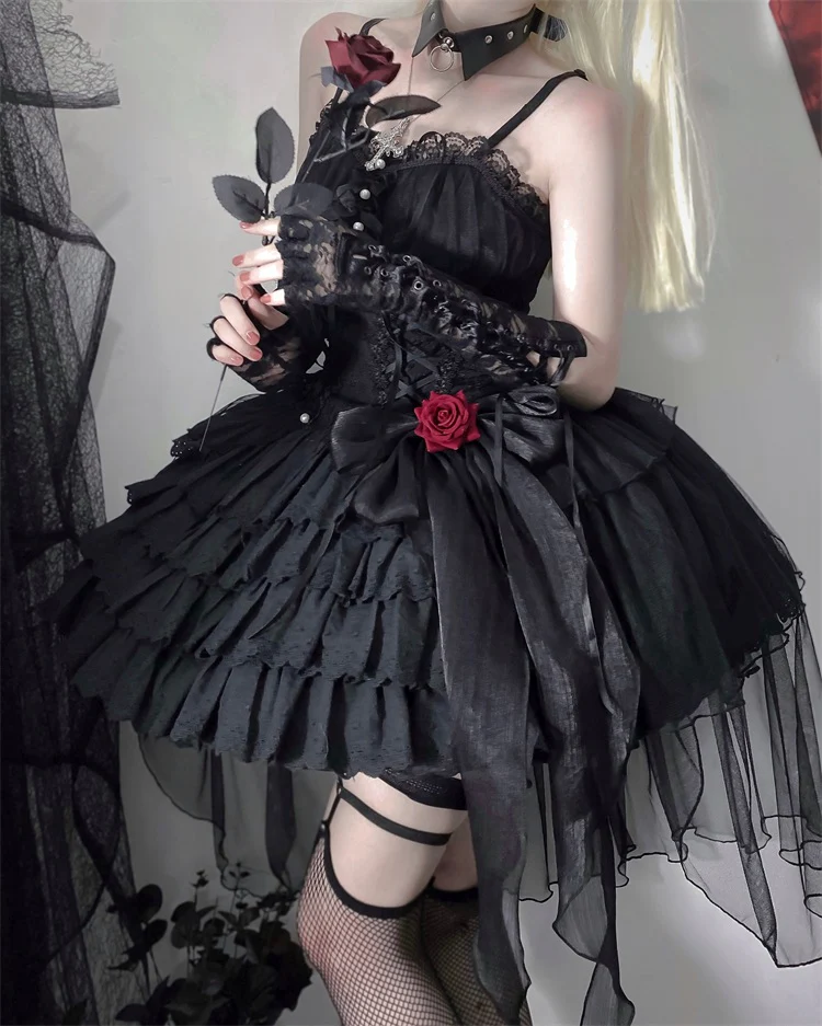 Little Rose - Summer Casual Lolita Fashion Dress Sexy JSK - Image 28