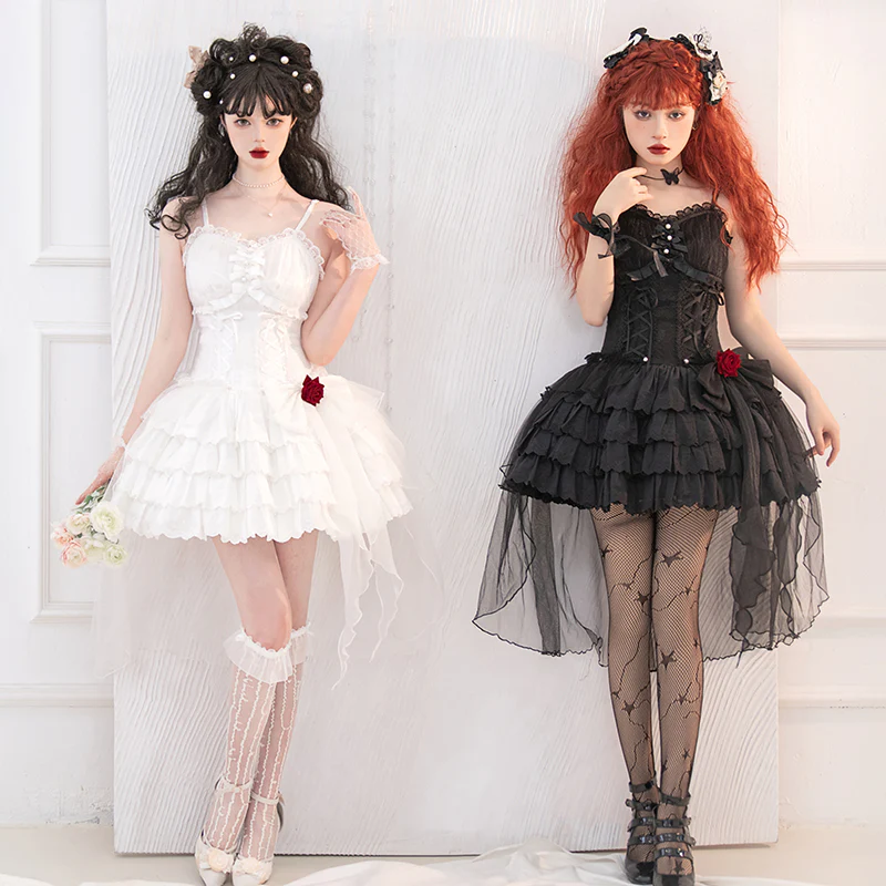 Little Rose - Summer Casual Lolita Fashion Dress Sexy JSK - Image 3