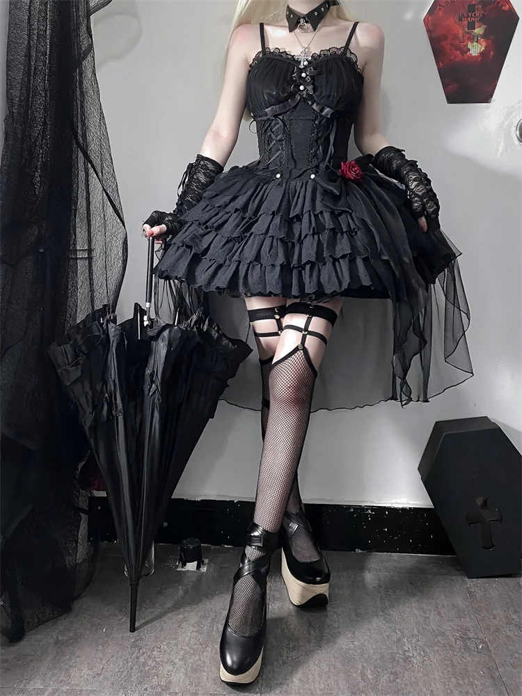 Little Rose - Summer Casual Lolita Fashion Dress Sexy JSK - Image 33
