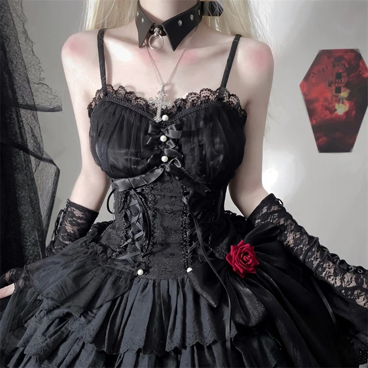 Little Rose - Summer Casual Lolita Fashion Dress Sexy JSK - Image 34