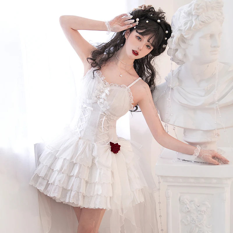 Little Rose - Summer Casual Lolita Fashion Dress Sexy JSK - Image 4