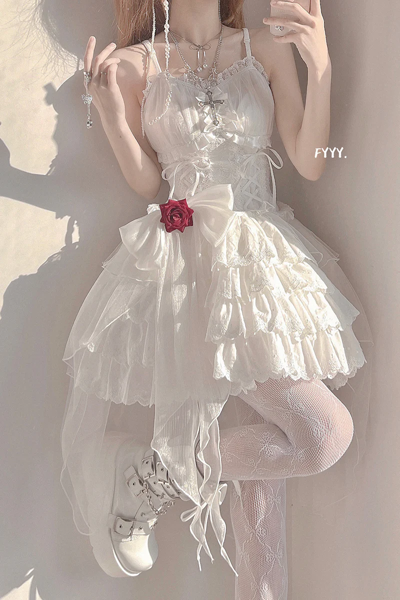 Little Rose - Summer Casual Lolita Fashion Dress Sexy JSK - Image 6