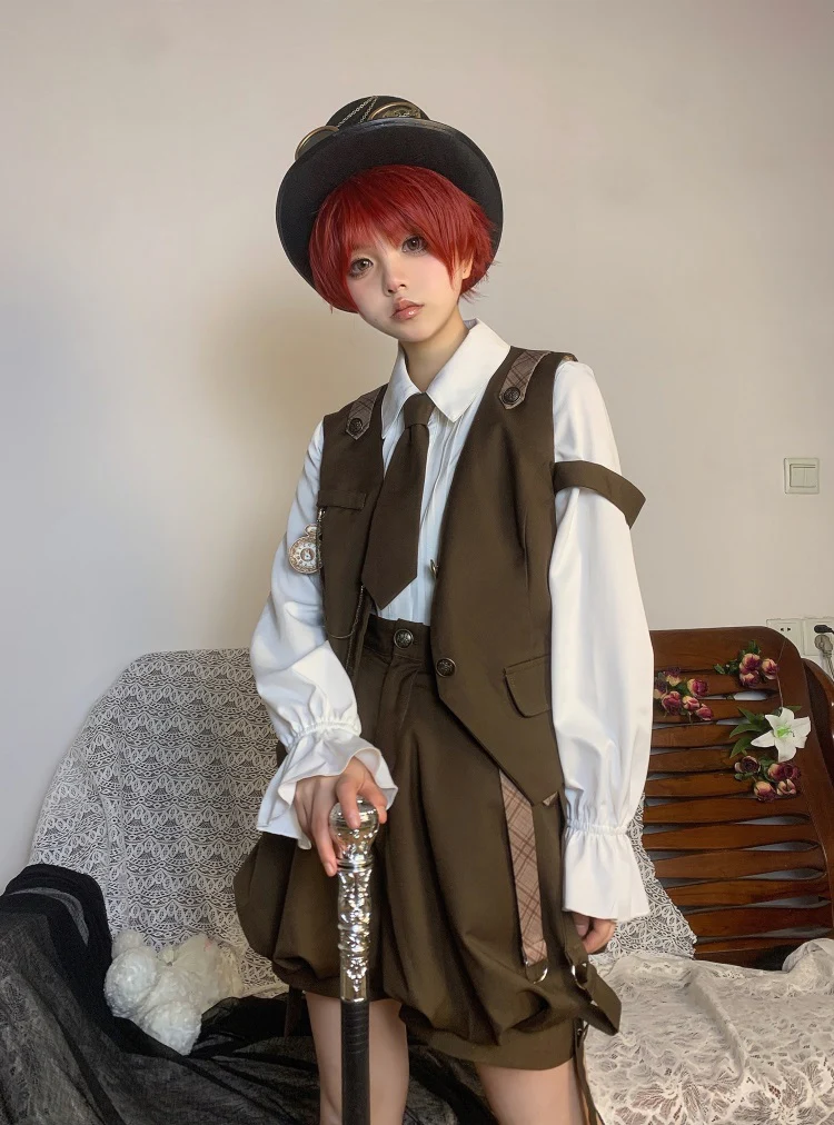 Detective Rabbit Kiri - Ouji Lolita Outfits, Backpack Pants - Image 17