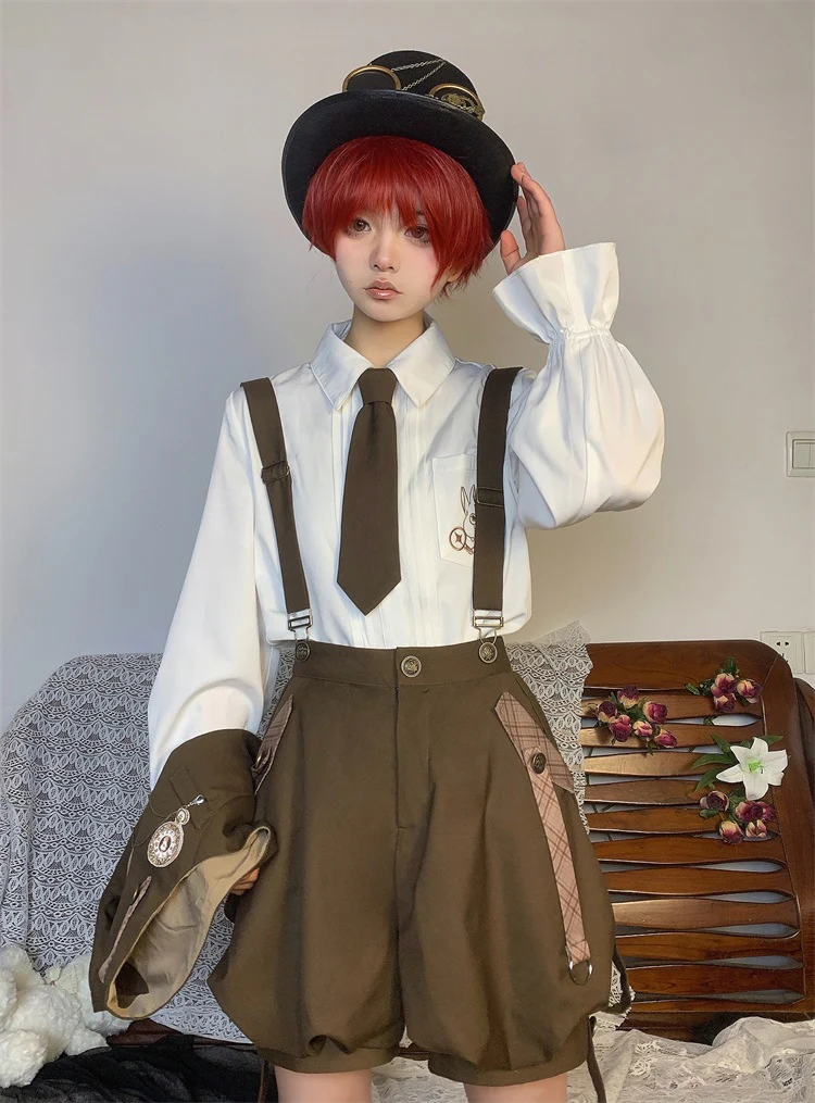 Detective Rabbit Kiri - Ouji Lolita Outfits, Backpack Pants - Image 18