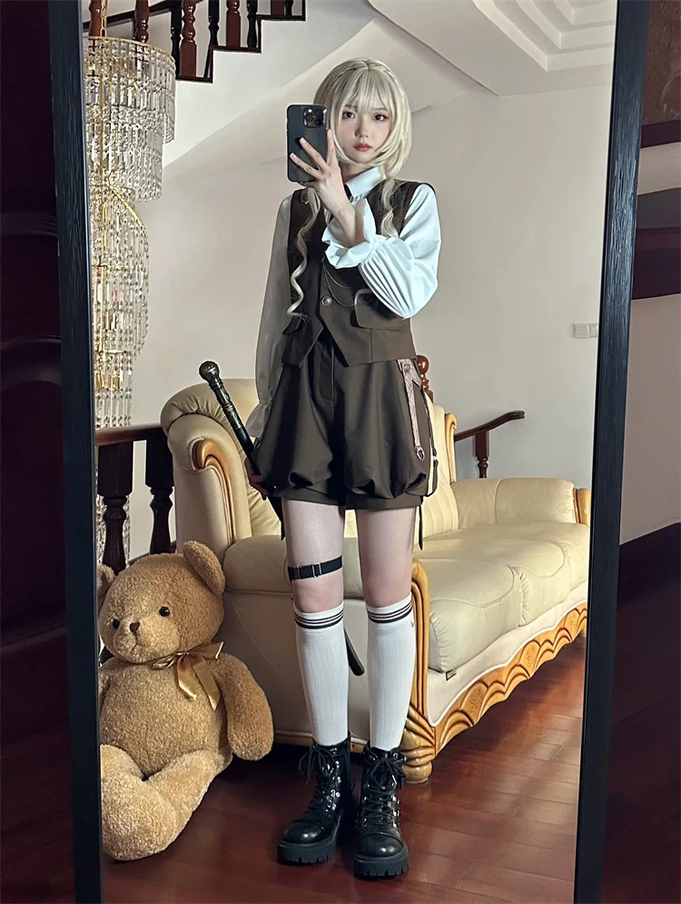 Detective Rabbit Kiri - Ouji Lolita Outfits, Backpack Pants - Image 26