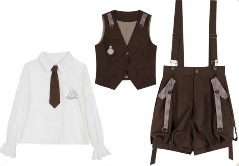 Detective Rabbit Kiri - Ouji Lolita Outfits, Backpack Pants - Image 31