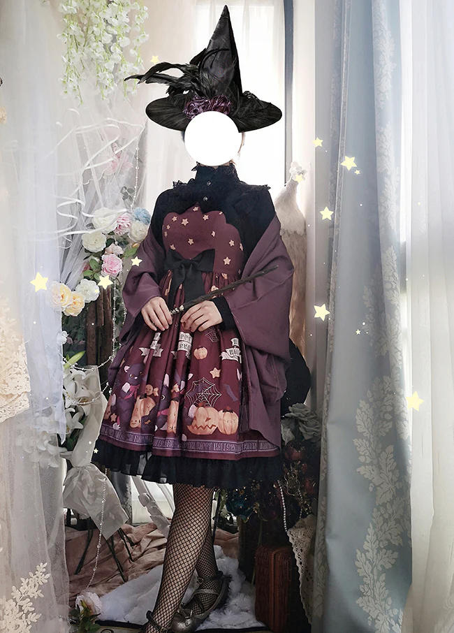 Cheese Cocoa - Vampire Cat - Normal Waist Lolita Halloween JSK Dress - Image 5