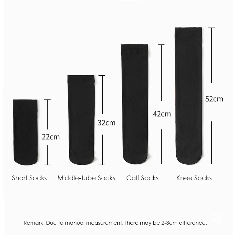Velvet Solid Summer Lolita Calf Socks Knee Socks - Image 3