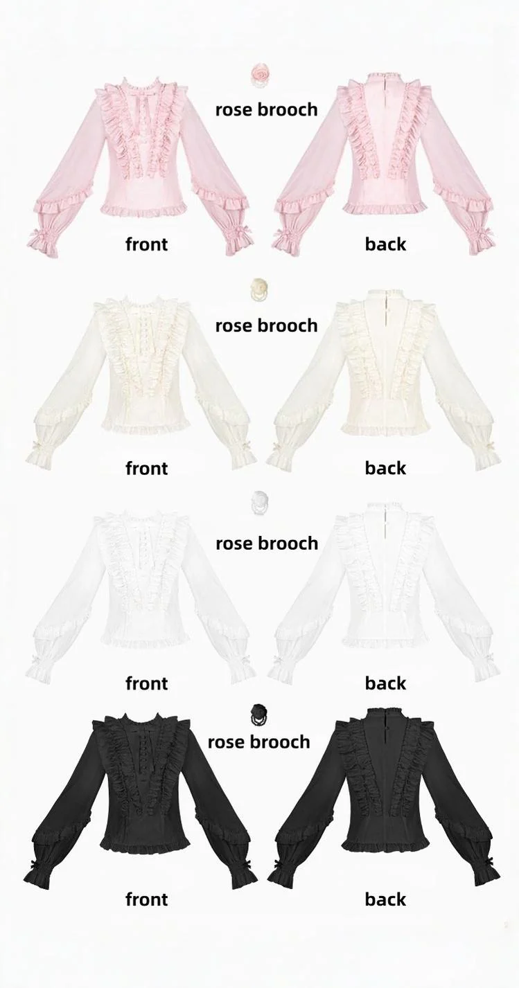 Miss Laura - Versatile Classic Lolita Blouse, Lattern Sleeves - Image 26