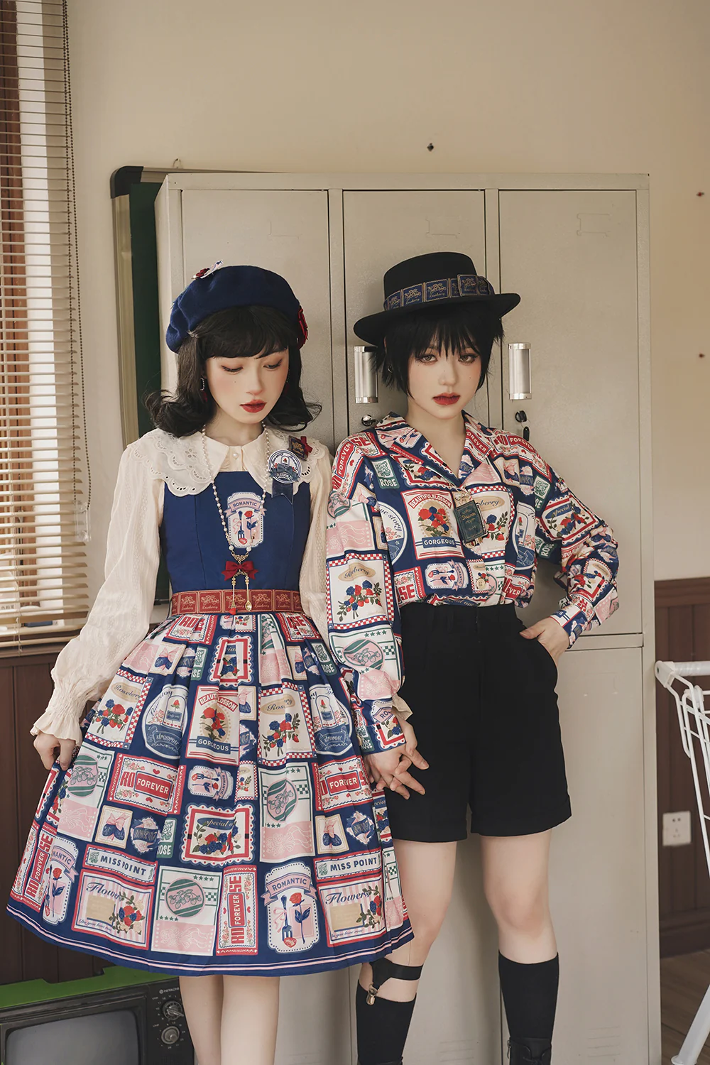 Strawberry Rose - Vintage American Casual Lolita Jumper Dress - Image 15