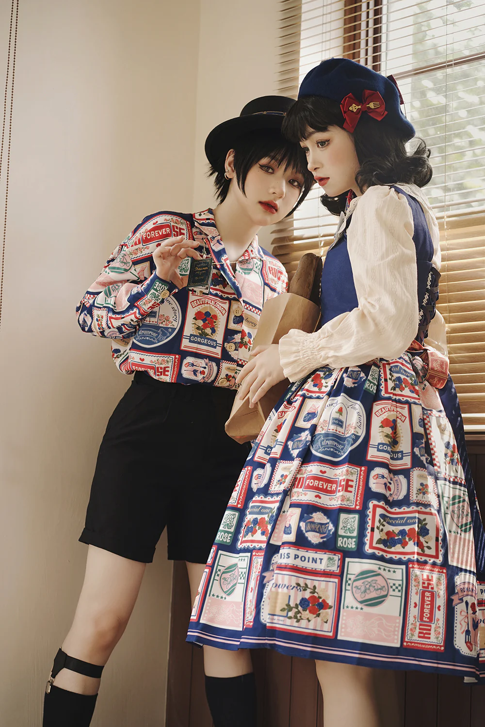 Strawberry Rose - Vintage American Casual Lolita Jumper Dress - Image 17